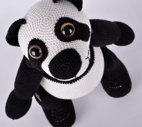 Háčkovaný panda Standa háčkovaná medvídek háčkovaný medvěd dětské panda hračky dětská pro děti 