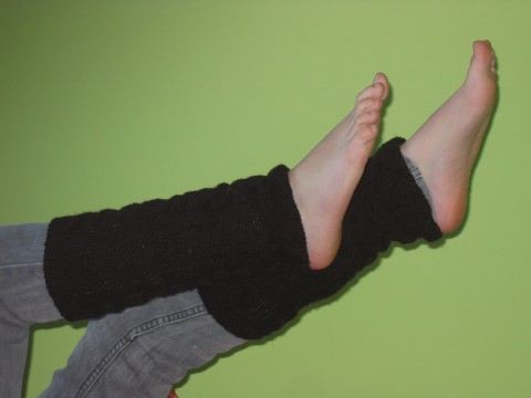 Pletené návleky na nohy návleky na nohy 
