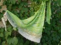 V zeleni... pletený šátek