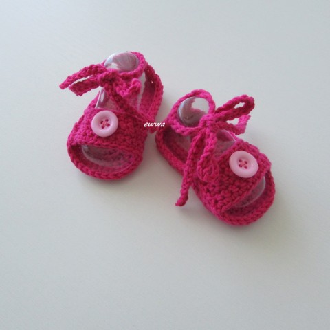 Sandálky děti růžová holčička holčičí letní miminko léto háčkované holka vzdušné botičky handmade lehoučké capáčky sandálky 