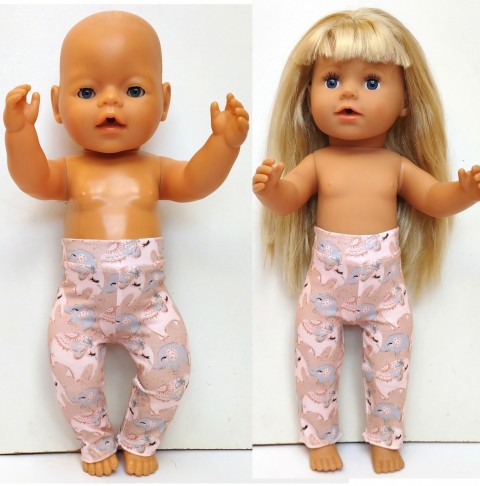 LEGÍNY PRO PANENKU 40 až 43 cm panenka šaty miminko souprava miminka panenky tričko šatičky obleček baby born 43 cm 