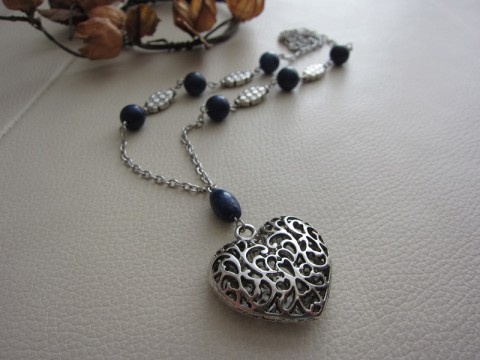 náhrdelník Srdeční s lapisem II ... náhrdelník srdce modrá lapis lazuli 