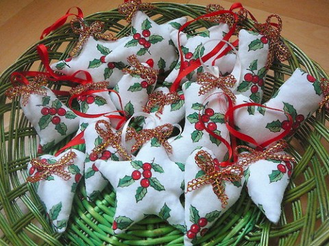 Sada vánočních ozdob. domov srdce ozdoby vánoce srdíčko vánoční ozdoby dekrace levanduové balněné na zavěšení. 