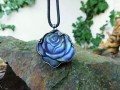 Labradoritová růže... náhrdelník