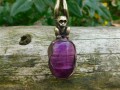 Opičák (fialový fluorit) náhrdelník
