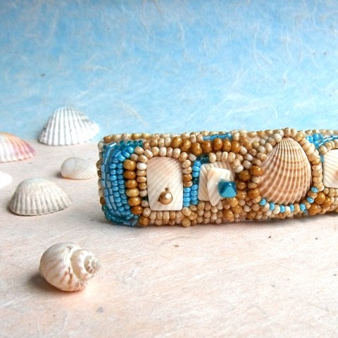 Na pláži spona originální moře mušle perličky námořník vlasová 