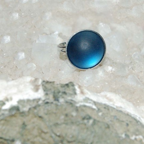 Modrý matovaný prsten 