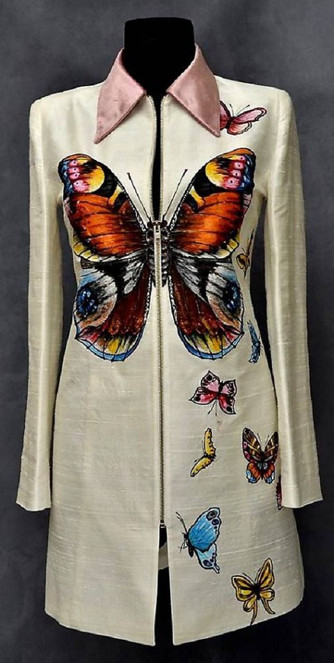 Letný kabátik s maľovaným motýľom originál kvalita 