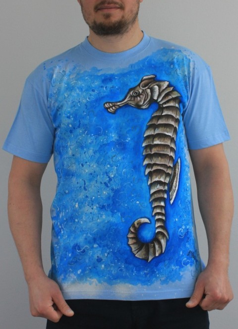 Mořský koník, na objednávku voda zvíře moře kůň koník ornament příroda mořský tričko oceán akvárium mořský koník mořský koníček 