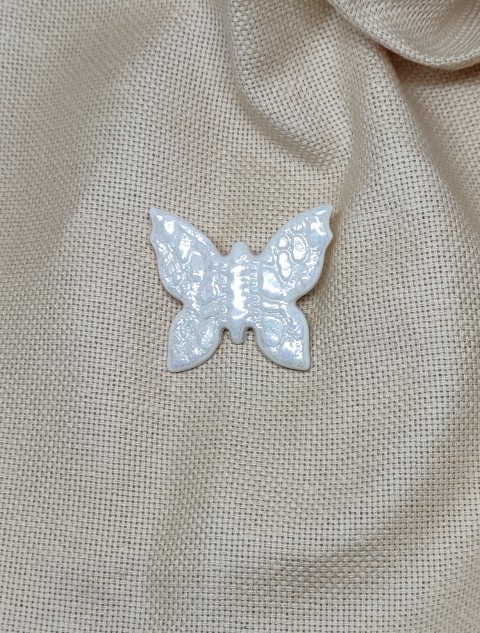 motýl_1 porcelánová brož brož listy motýl můra porcelánový šperk 