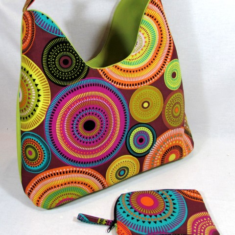 kabelka mandaly kabelka originální taška velká barevná tyrkysová prostorná mandala koženková 