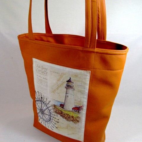 kabelka nákupní kabelka originální taška léto maják prostorná nákupka nákupní koženková 