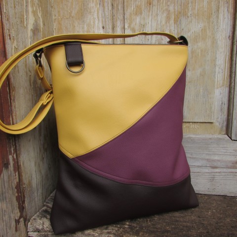 kabelka podzimní kabelka originální dárek doplněk barevná koženková výlet kombinovaná crosbody 