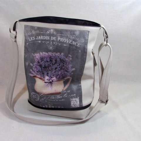 Kabelka levandulová kabelka originální dárek doplněk levandule fialová hnědá romantika barevná francie koženková výlet kombinovaná crosbody paříř provenc 