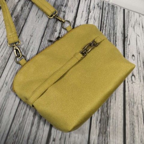 kabelka  hráškově zelená kabelka originální dárek dívčí léto koženková kombinovaná mini kabelka hráškově zelená 
