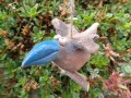 závěsný keramický pták modrý zobák