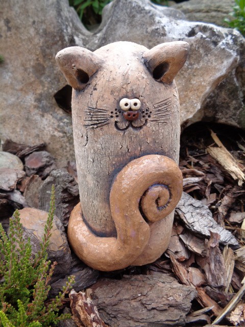 Velká keramická kočka keramika kočka kocour kočička keramická 