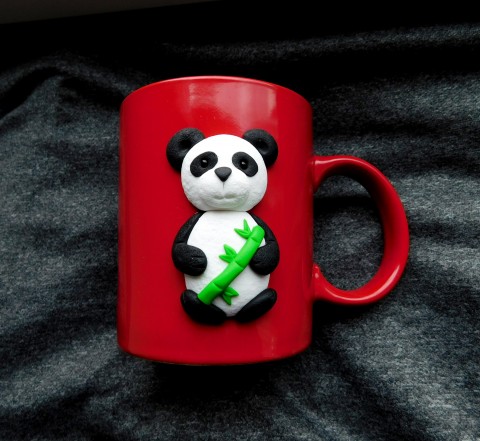 Panda na hrnku dárek hrnek hrneček čaj zelený dětský dáreček pohádka žába dětské panda bílý princ hrníček žabky zvířátko žabička žabák pro děti šálek pití 