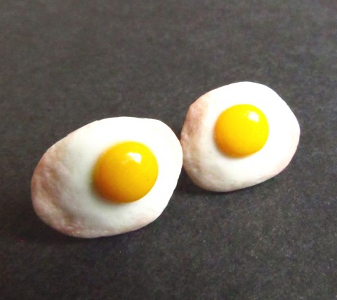 Volské oko - puzety oko náušnice snídaně vejce volské 