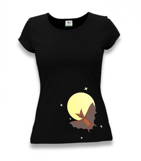 Netopýr - triko ručně netopýr triko tričko netopýří netopýrek malováno vrápenec vrápeneček 