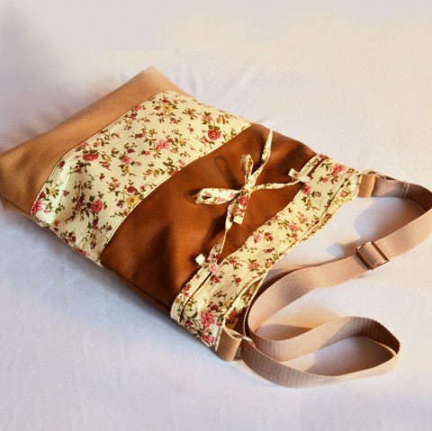 Flower Love Hadmade Bag vintage koženka kvítky 