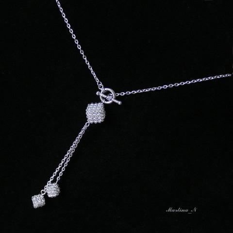 Silver Cubes...náhrdelník náhrdelník kostičky svatba stříbrná svatební 