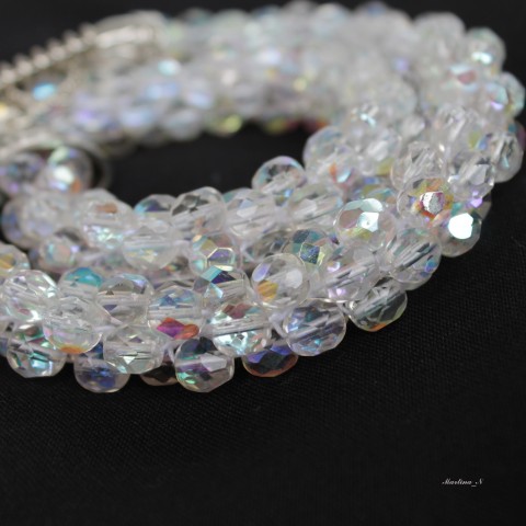 Aurora Borealis...náhrdelník korálky sklo svatba duhový svatební masivní třpytivý ab aurora borealis náhrdelník.luxusní 