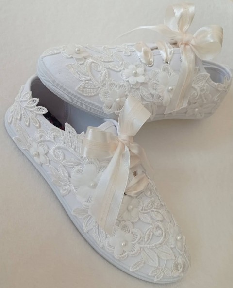 Krajkové tenisky ivory letní bílá svatba bílý svatební boty tenisky dárkový plátěné nevěsta kecky wedding podvazky hochzeit svatební šaty boty obuv lodičky dárek 