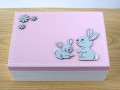 Krabice na pastelky s králíčky
