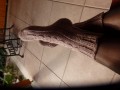 Béžovohnědé vlněné ponožky