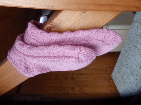 Růžové vlněné ponožky ponožky ručně pletené ponožky vlněné ponožky 