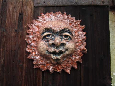 Slunce hlava styl domov dekorace dárek radost interiér zahrada léto slunce teplo na zeď 