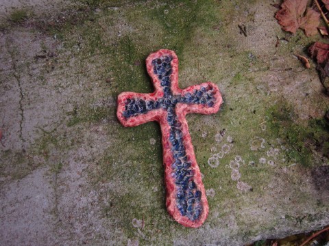Kříž keramika příroda šamot glazura ochrana kříž tvorba 