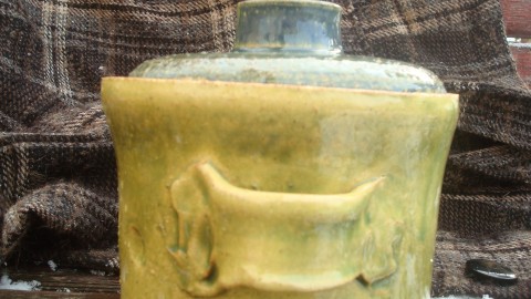 zelený kvašák s dolíčky kvašák zelí keramika zdraví zele 