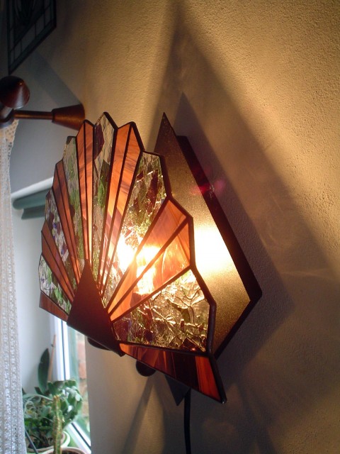 Vějířová lampa lampa tiffany vitráž vějíř 
