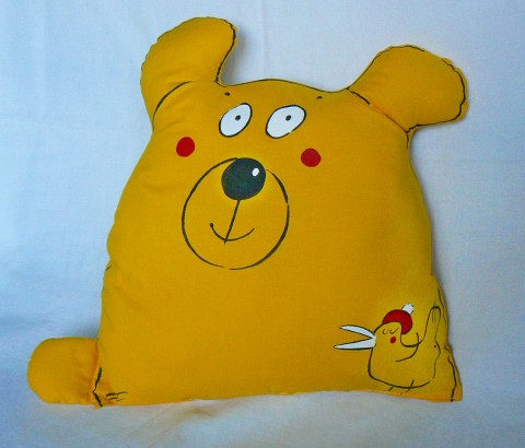 Polštářek Medvídek dekorace medvídek medvěd polštářek žlutá dětský pokoj 
