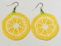Háčkované ovocné náušnice-citron