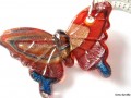 Řetízek - červenozlatý motýlek