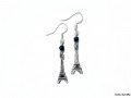 Náušnice - starostříbrné Eiffelovky