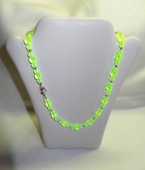 Necklace UG 1 náhrdelník dárek zelená extravagantní svítící uv 