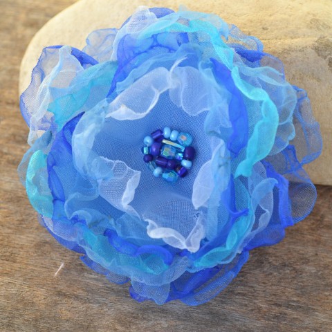 třapatka - modrá korálky květina modrá přírodní třapatka břož 