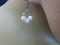 Naušnice - Kroužky s perličkami