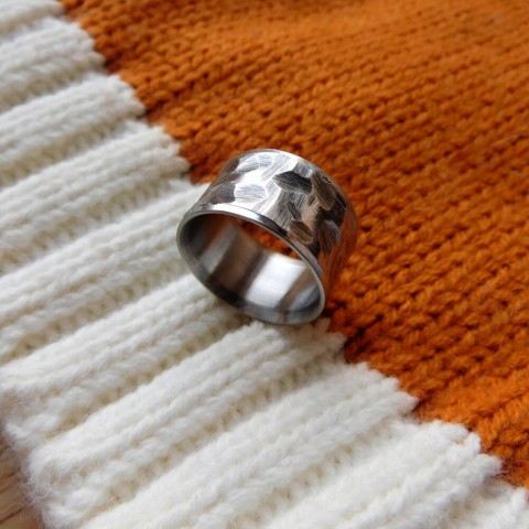 Nerezový prsten širší vzorek nerez prsten širší prsten 