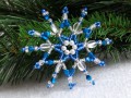 Vánoční hvězda - bílá/modrá VAN12