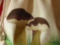 Ručně malovaný pytlík na suš.houby