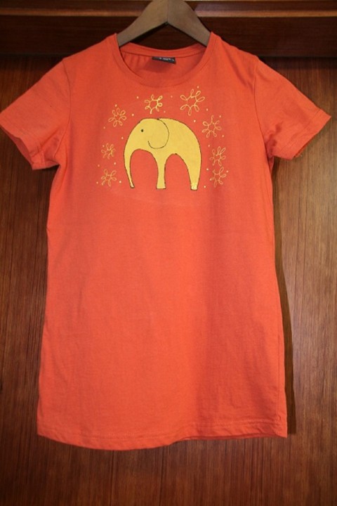 Tričko bronzové slon oranžová triko slon tričko bronzové 