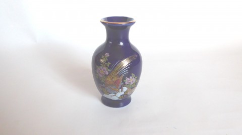 996_ Vázička, keramika, retro, 1980 váza malované keramika barevné retro vázička miniatura sběratelství zlacené 