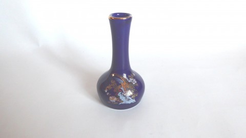 997_ Vázička, keramika, retro, 1980 váza malované keramika barevné retro vázička miniatura sběratelství zlacené 