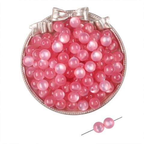 Skleněné korálky 8 mm korálky korálek náramky růžové skleněný skleněné šperkařství 