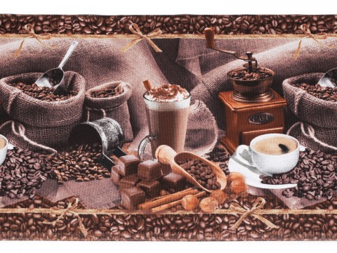 Bavlněné vaflové piké káva (10cm) bavlna látka bavlněná utěrky metráž utěrka piké vaflovina 
